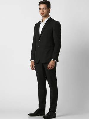 Notched lapel tailored fit 2 piece blazer and trousers suits 2