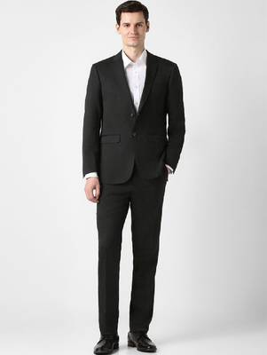 Notched lapel slim fit 2 piece blazer and trousers suits 1