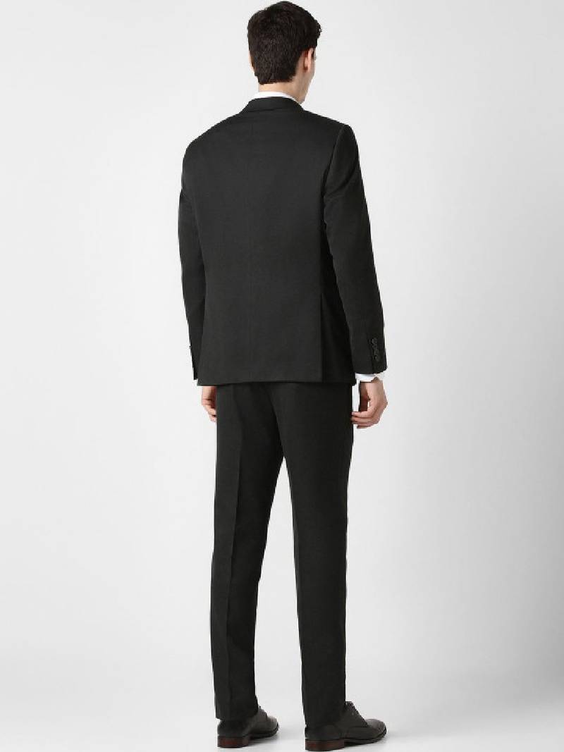 Notched lapel slim fit 2 piece blazer and trousers suits