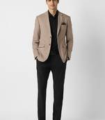 Self design notched lapel slim fit 2 piece blazer and trousers suits