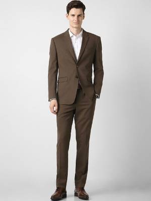 Notched lapel slim fit 2 piece blazer and trousers suits 1