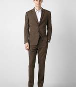 Notched lapel slim fit 2 piece blazer and trousers suits