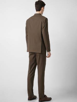 Notched lapel slim fit 2 piece blazer and trousers suits 3