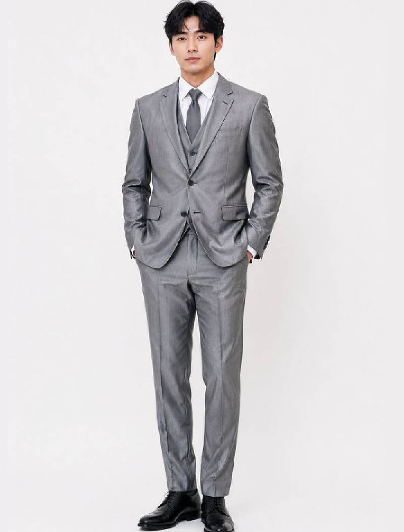 Tailored fit single-breasted three-piece suit