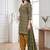 Green printed cotton blend stitched ethnic motifs print salwar kurta dupatta for women