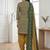 Green printed cotton blend stitched ethnic motifs print salwar kurta dupatta for women