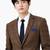 Checked tailored fit single-breasted two-piece suit