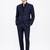 Striped tailored fit single-breasted two-piece suit