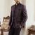 Woven design three piece suits