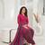 Pink printed cotton blend stitched geometric print salwar kurta dupatta for women