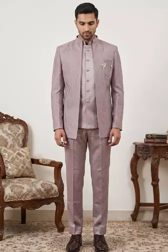 Embroidered three piece suits