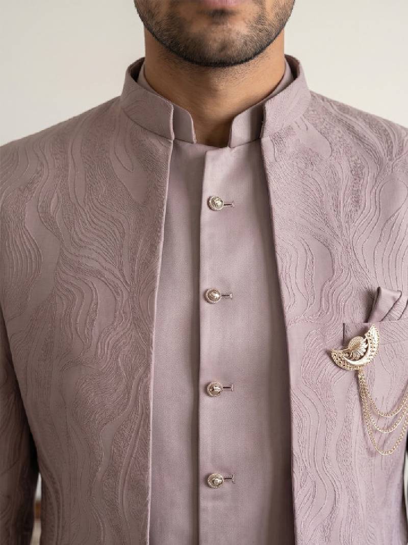 Embroidered three piece suits