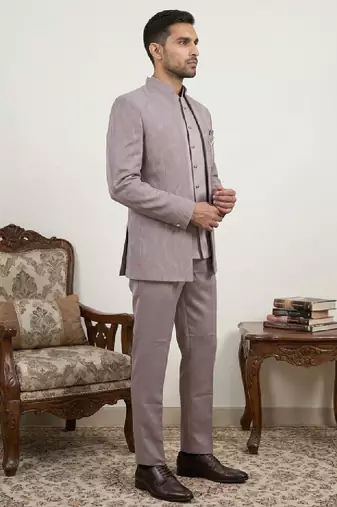 Embroidered three piece suits