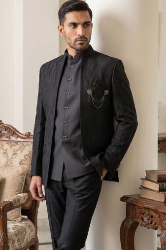 Embroidered three piece suits