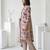 Purple printed cotton blend stitched floral print salwar kurta dupatta for women