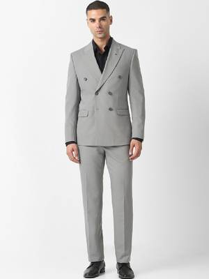Slim-fit double-breasted two-piece suit 1