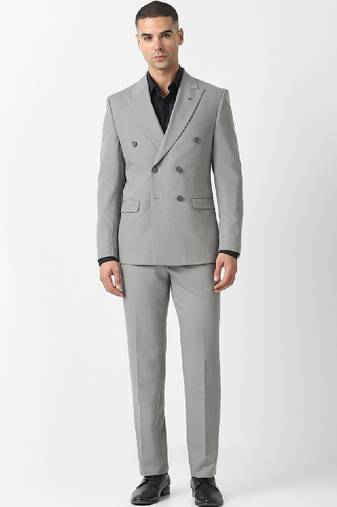 Slim-fit double-breasted two-piece suit