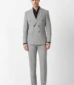 Slim-fit double-breasted two-piece suit