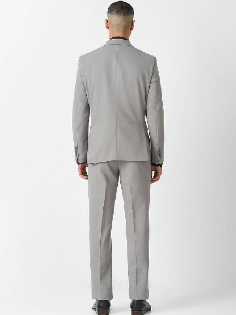 Slim-fit double-breasted two-piece suit