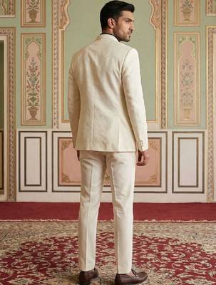 Mandarin collar 3-pieces ethnic suits 3