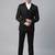 Notched lapel slim-fit single-breasted three-piece suit