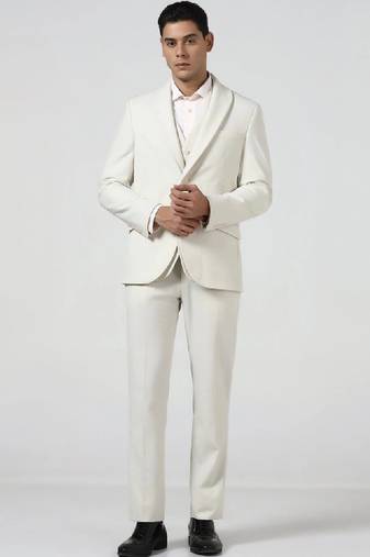 Notched lapel slim fit 3 piece suits