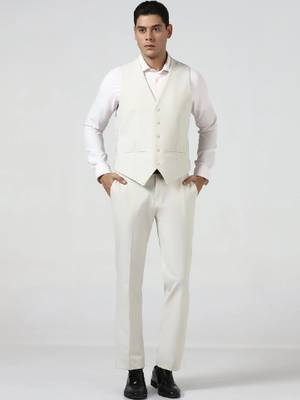 Notched lapel slim fit 3 piece suits 4