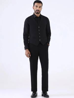 Notched lapel slim fit 3 piece suits 2