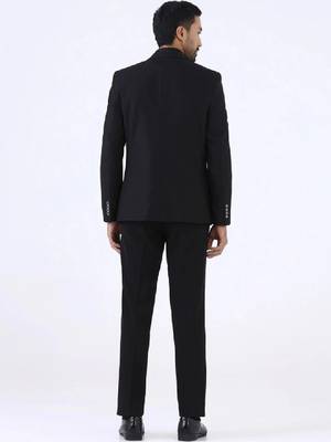Notched lapel slim fit 3 piece suits 3