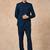 Mandarin collar tailored fit blazer and trousers suits