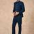 Mandarin collar tailored fit blazer and trousers suits