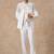 Self design mandarin collar tailored fit 3 piece suits