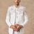 Self design mandarin collar tailored fit 3 piece suits