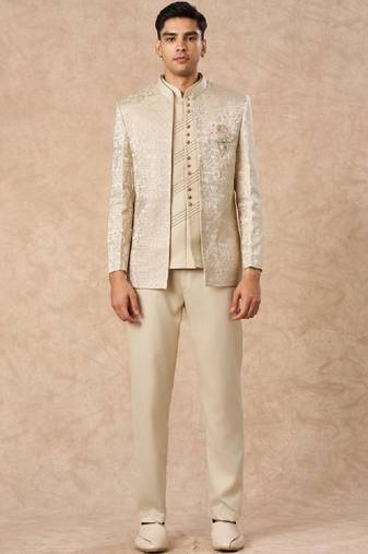 Embroidered 3-pcs jodhpuri suit