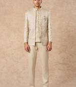 Embroidered 3-pcs jodhpuri suit