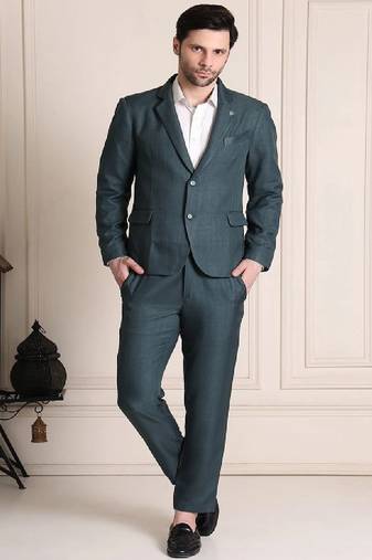 Notched lapel 2 piece blazer & trousers suits