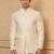 Self design mandarin collar 2 piece bandhgala suits