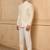 Self design mandarin collar 2 piece bandhgala suits