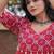 Designer kora cotton embroidered gown with real mirror work  free size with 38 44 inch margin