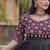 Designer kora cotton embroidered gown with real mirror work  free size