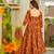 Multicolor floral printed anarkali suit for women
