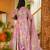 Multicolor floral printed anarkali suit for women