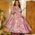 Multicolor floral printed anarkali suit for women