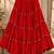 Red rayon 12 meter flair Lehenga - full stitched free size