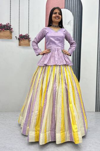 Violet Lehenga Navratri Choli