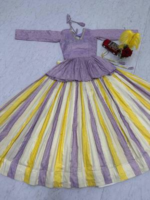 Violet Lehenga Navratri Choli 2