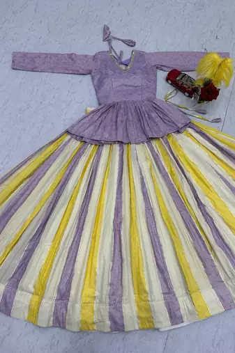 Violet Lehenga Navratri Choli