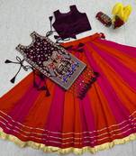 Red Latkan Navratri Lehenga Choli