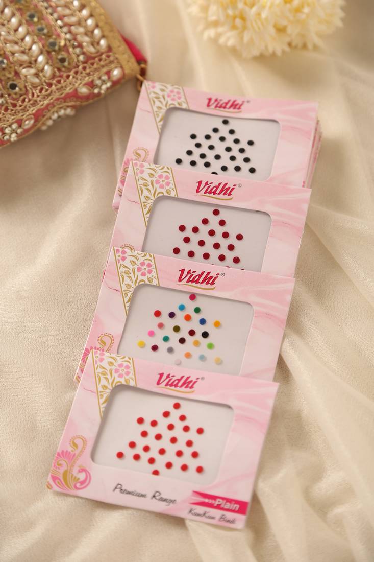 Traditional Velvet Bindi Pack Set - pack of 4