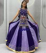 Purple Thread Navratri Lehenga Choli 